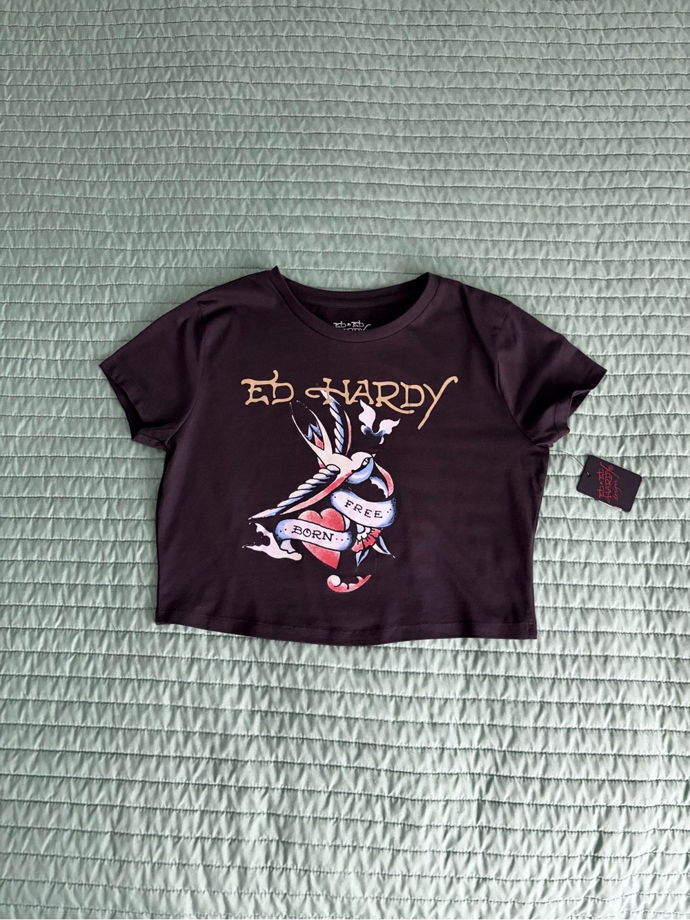 Ed Hardy Black Crop Top